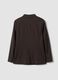 Brown stretch viscose micro-check regular-fit blazer_6