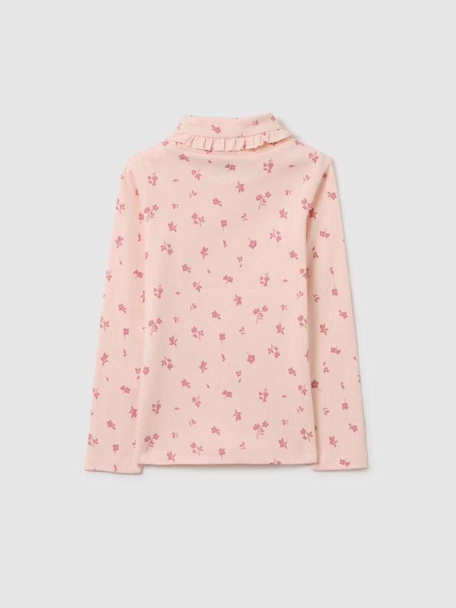 Girls' Pink Pure Cotton Top with Floral Print_1