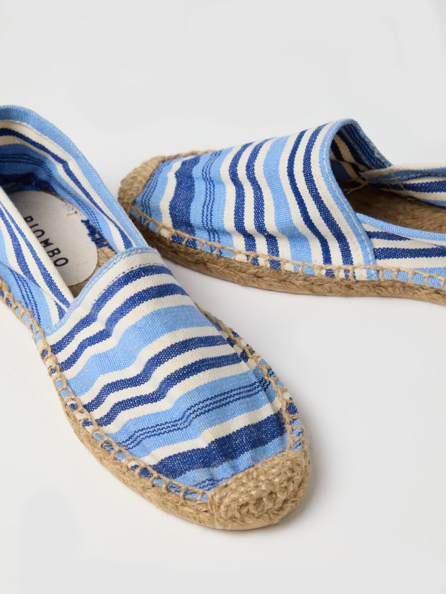 Women's multicolour cotton espadrilles with braided sole_1