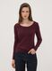 Purple stretch viscose slim-fit crew-neck T-shirt_0