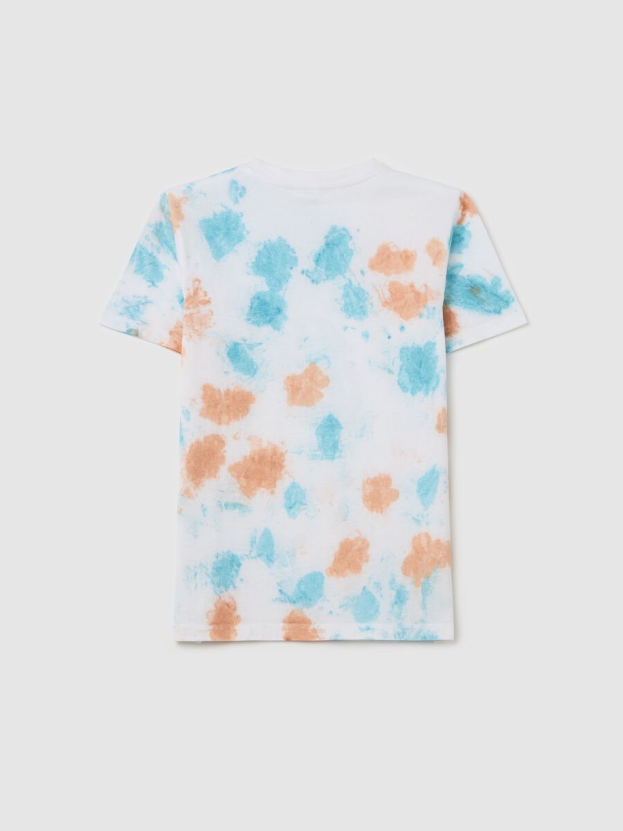 Tie-dye T-shirt with The Rolling Stones print_4