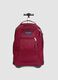 Zaino trolley rosso con ruote e tasche zip_0