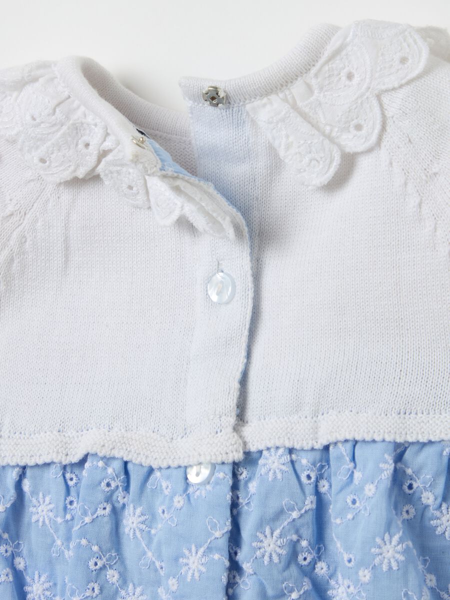 Romper suit in broderie anglaise cotton_3