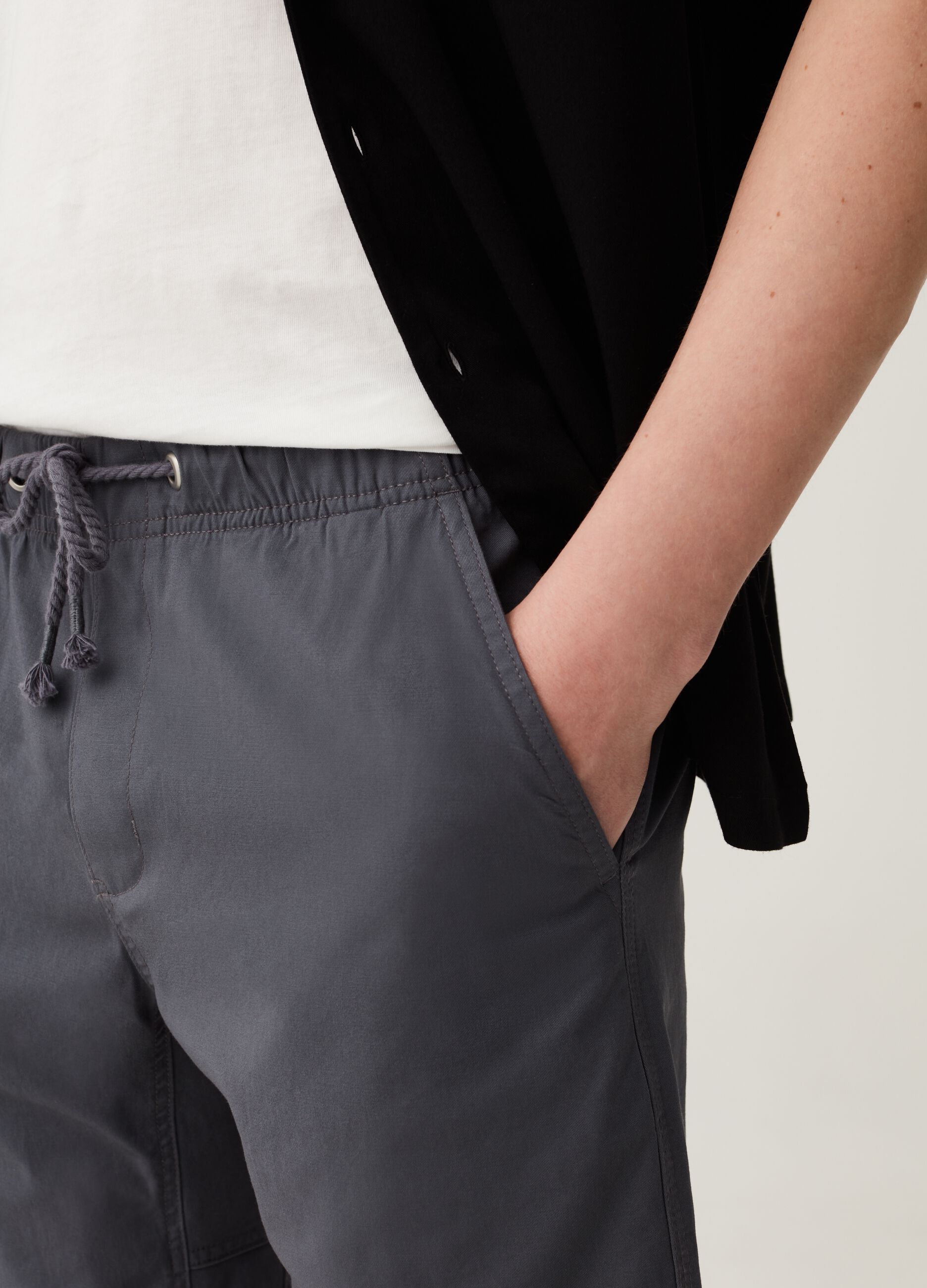 Bermuda jogger in cotone stretch Grand&Hills_3