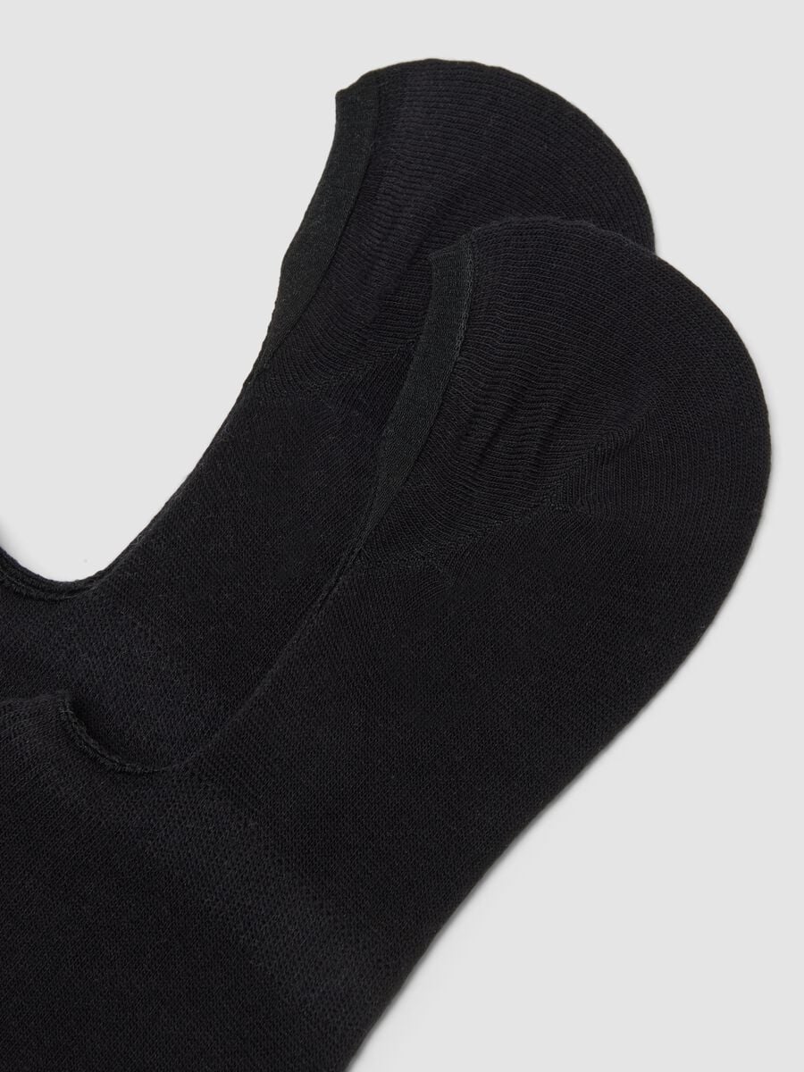 Three-pack of black stretch organic cotton invisible socks_1