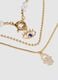 Multicolour steel necklace with charm_1