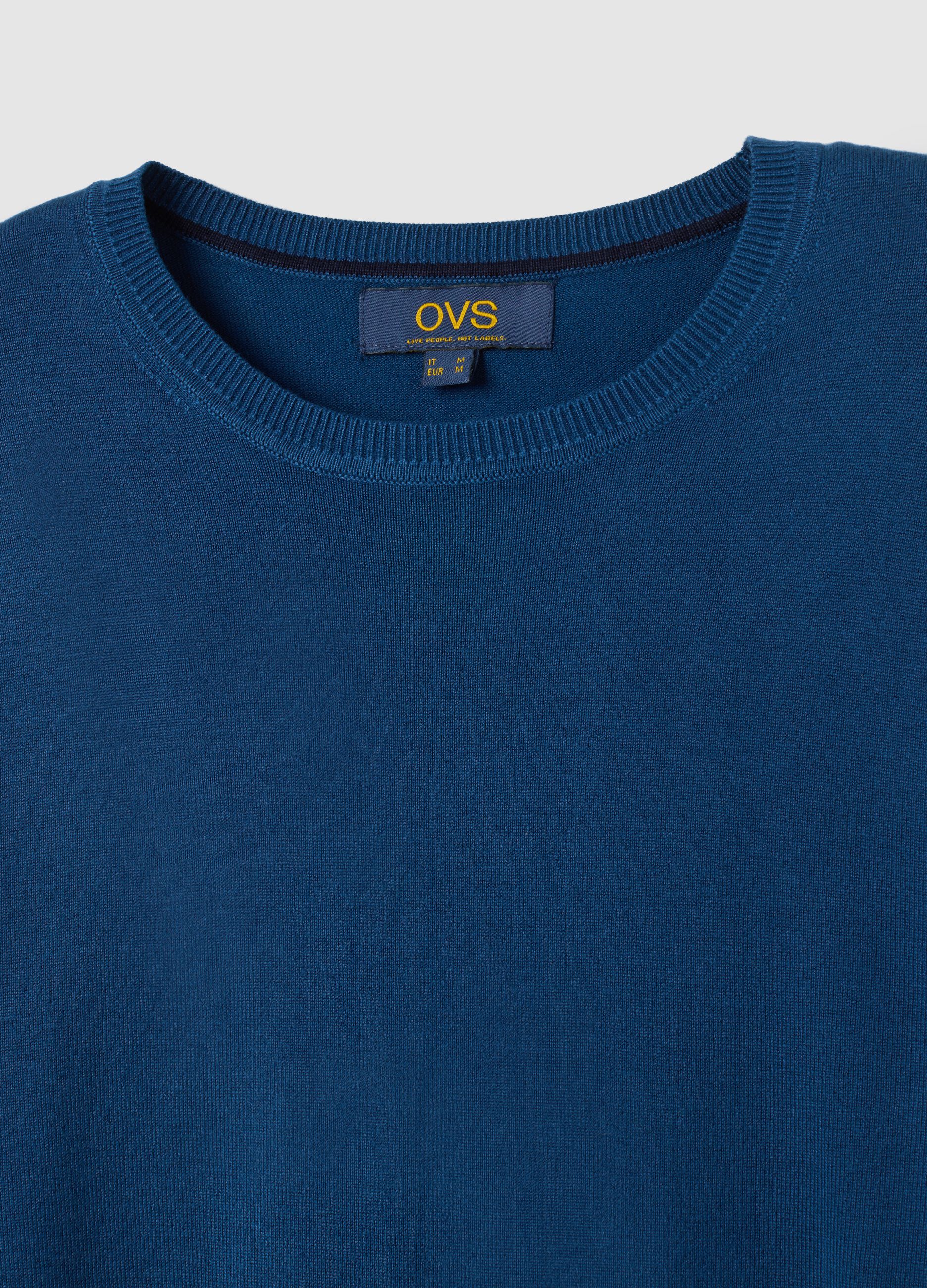 Blue viscose blend sweater regular fit