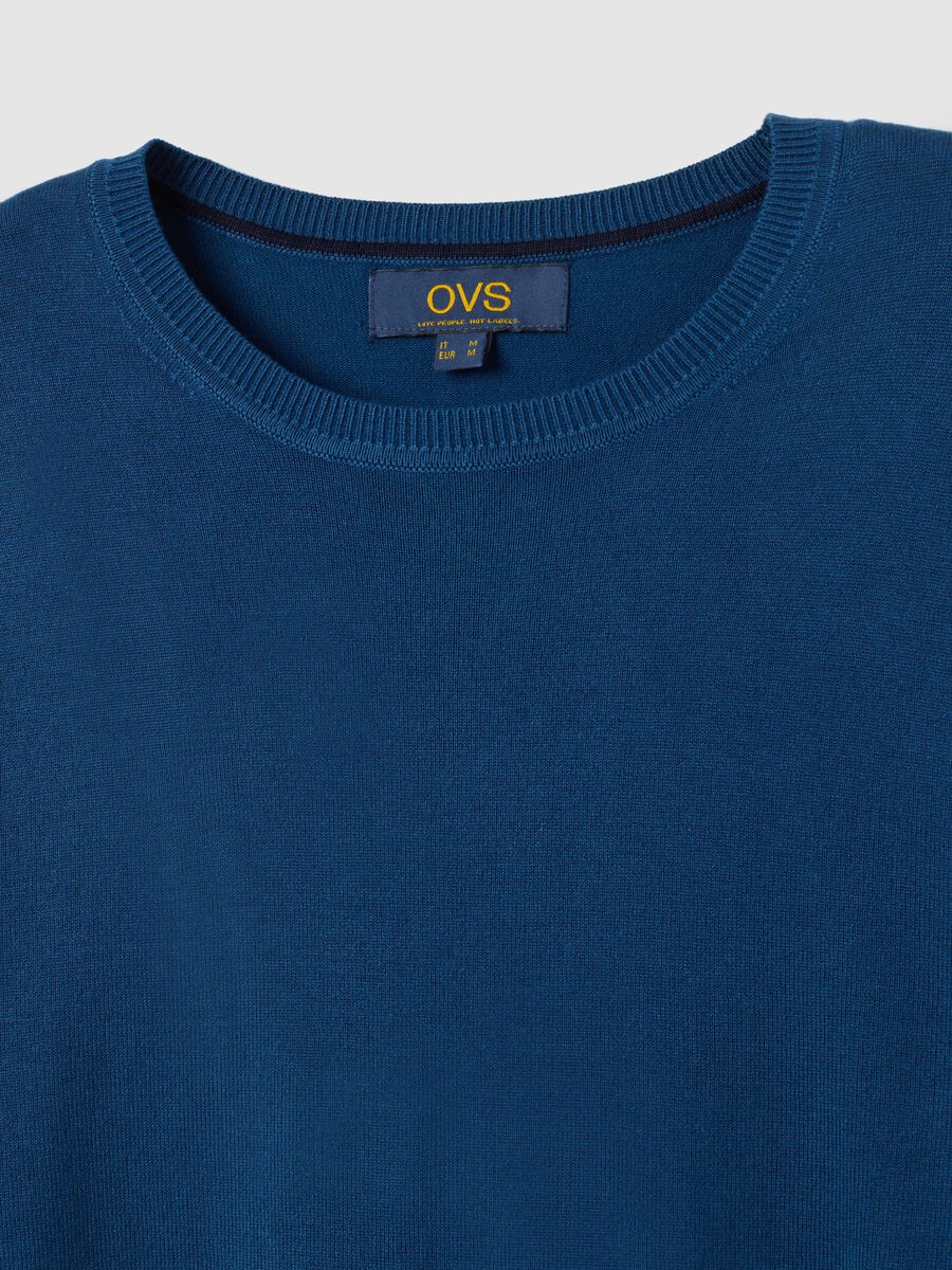 Blue viscose blend sweater regular fit_5