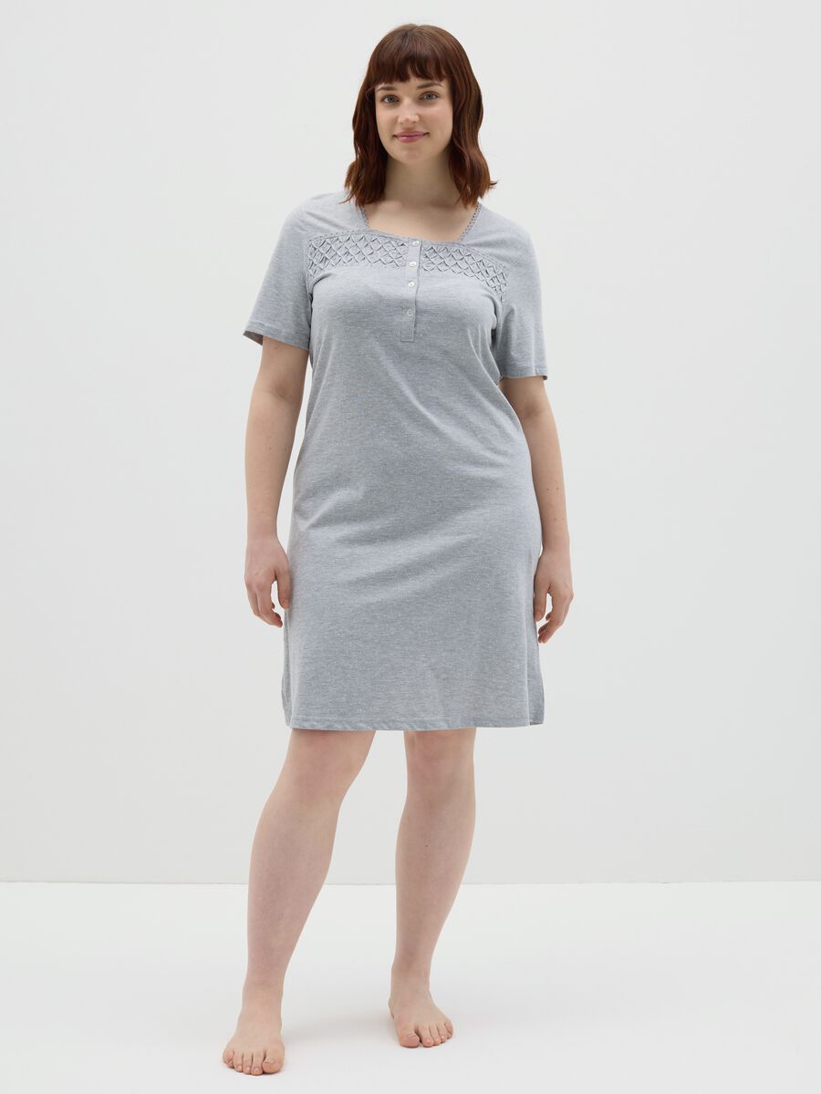 Micro polka dot nightdress with detail_0