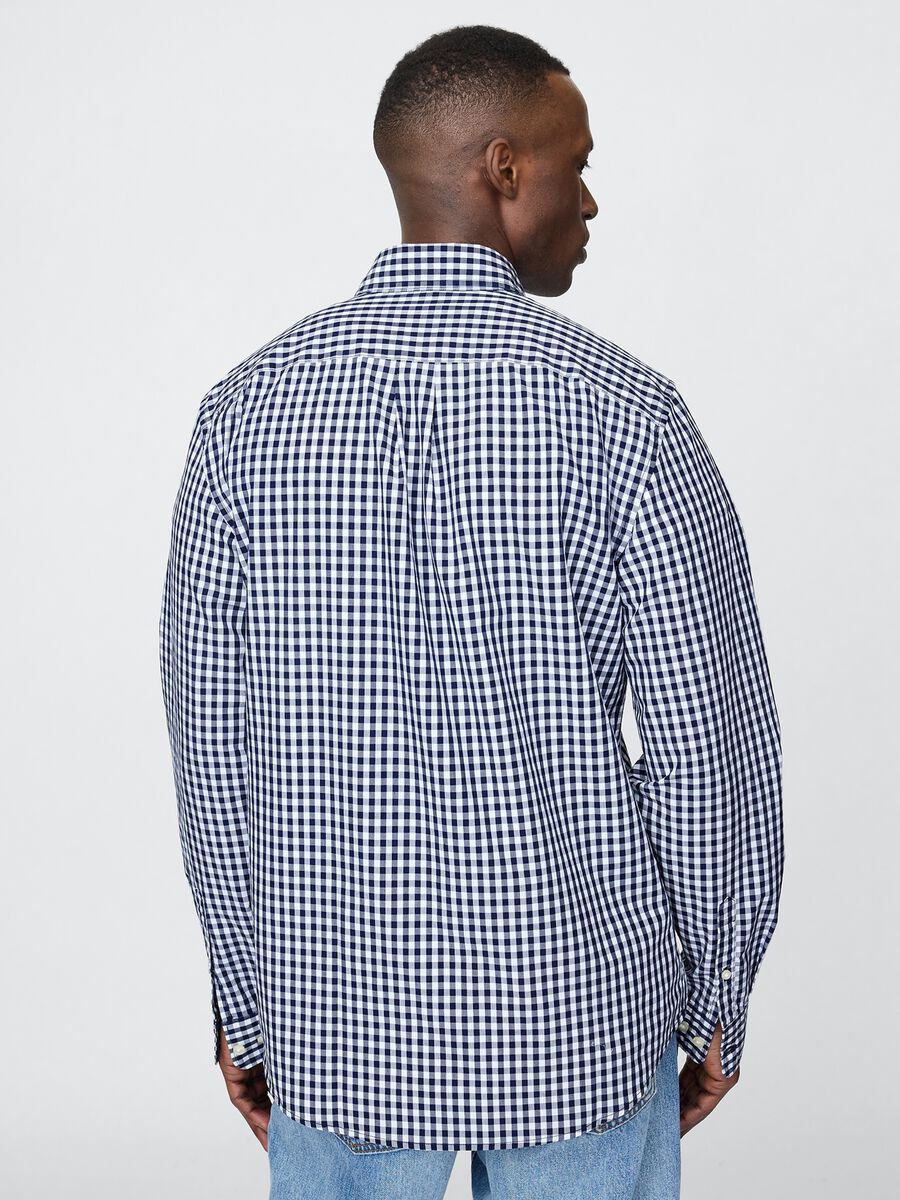 Navy Blue Check Shirt_2