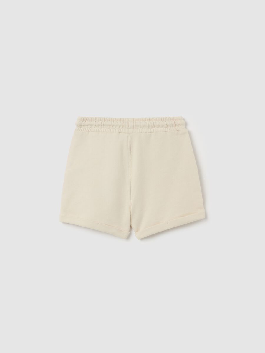 Bermuda shorts in French terry with drawstring_1
