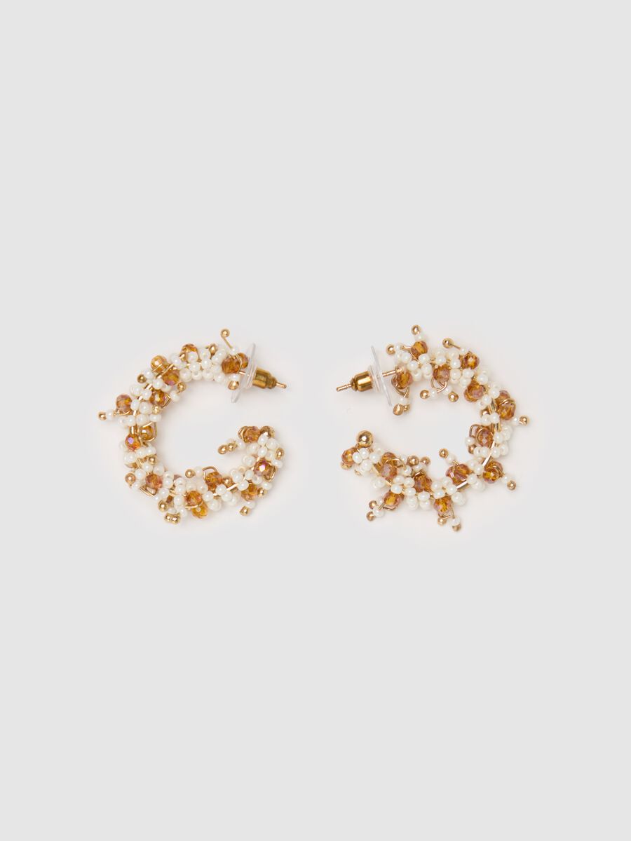Semi-circular earrings with beads_0