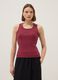 Red stretch cotton vest top, regular fit_0