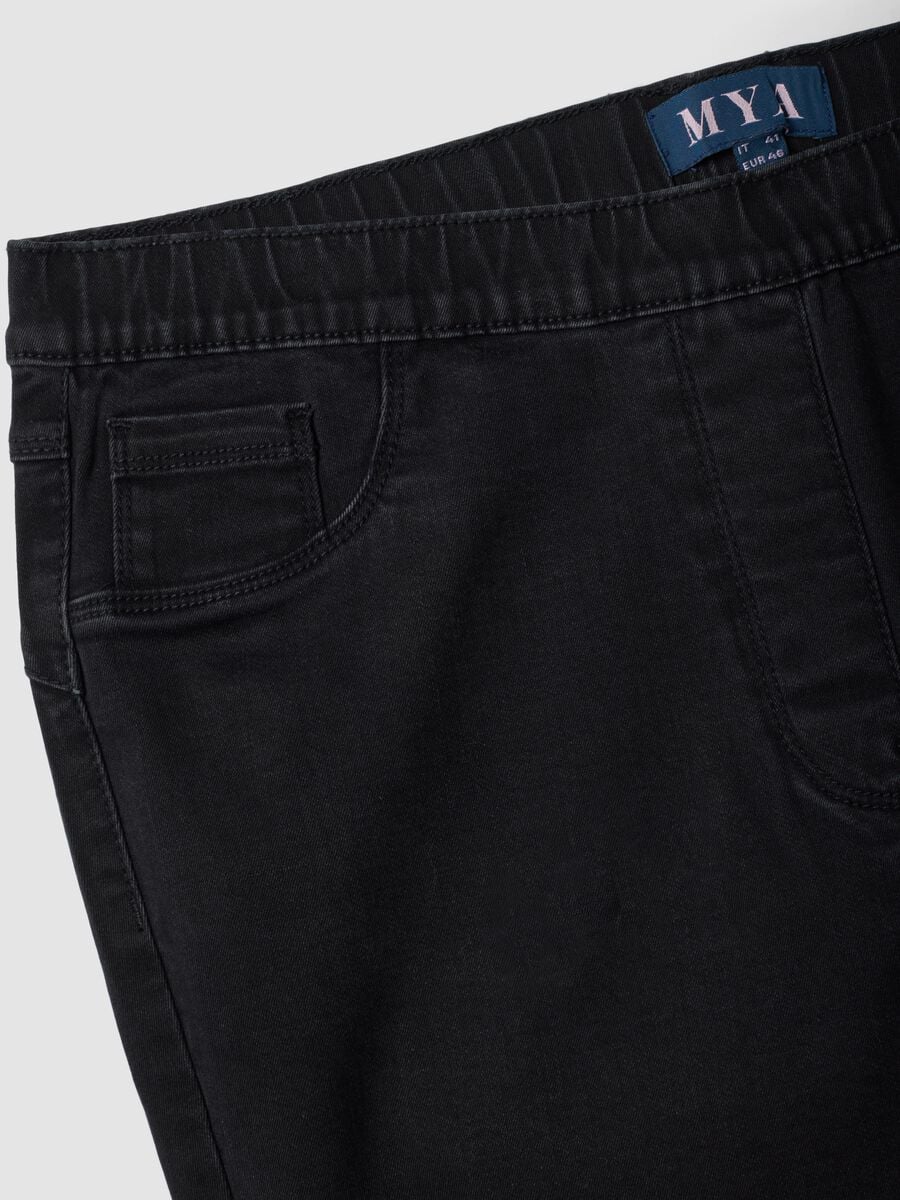 Jeggings neri skinny in cotone e viscosa elasticizzata_5