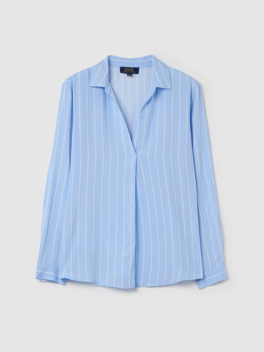 Viscose blouse with V neck_4