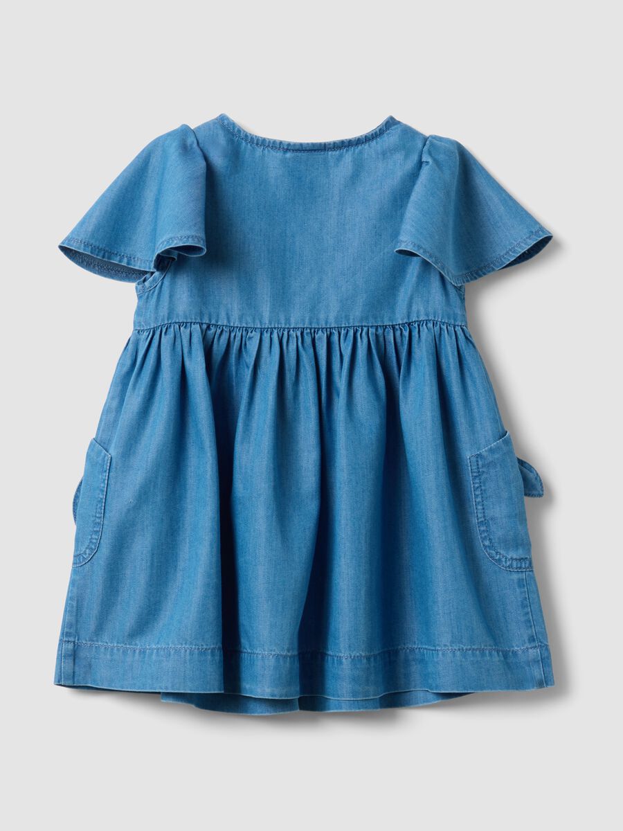 Light blue denim dress in a cotton and lyocell blend_1