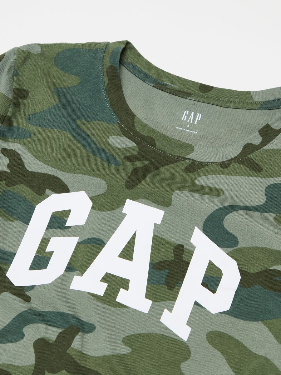 Camouflage T-shirt with logo print_2
