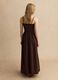 Sleeveless dress in pure brown cotton regular fit_2