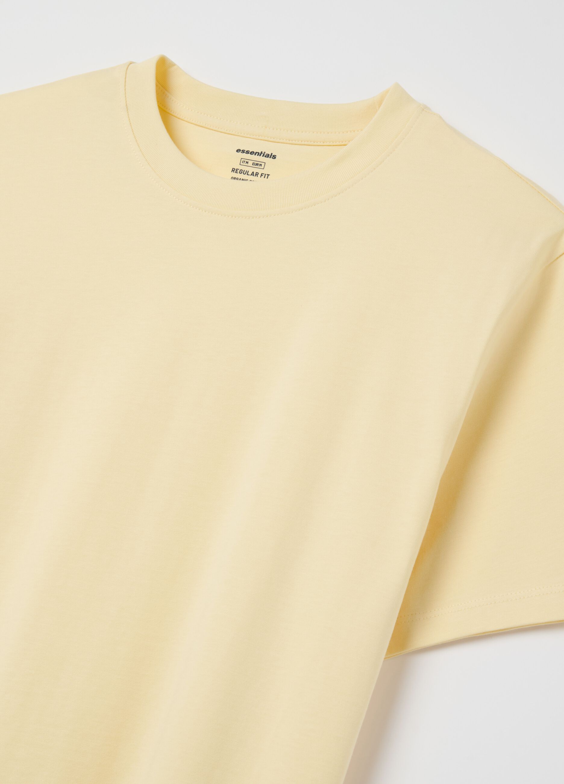 T-shirt in cotone bio con scollo rotondo 