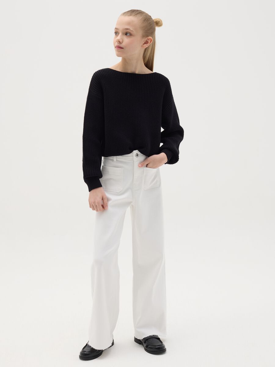 Pantaloni a gamba larga con tasche _1