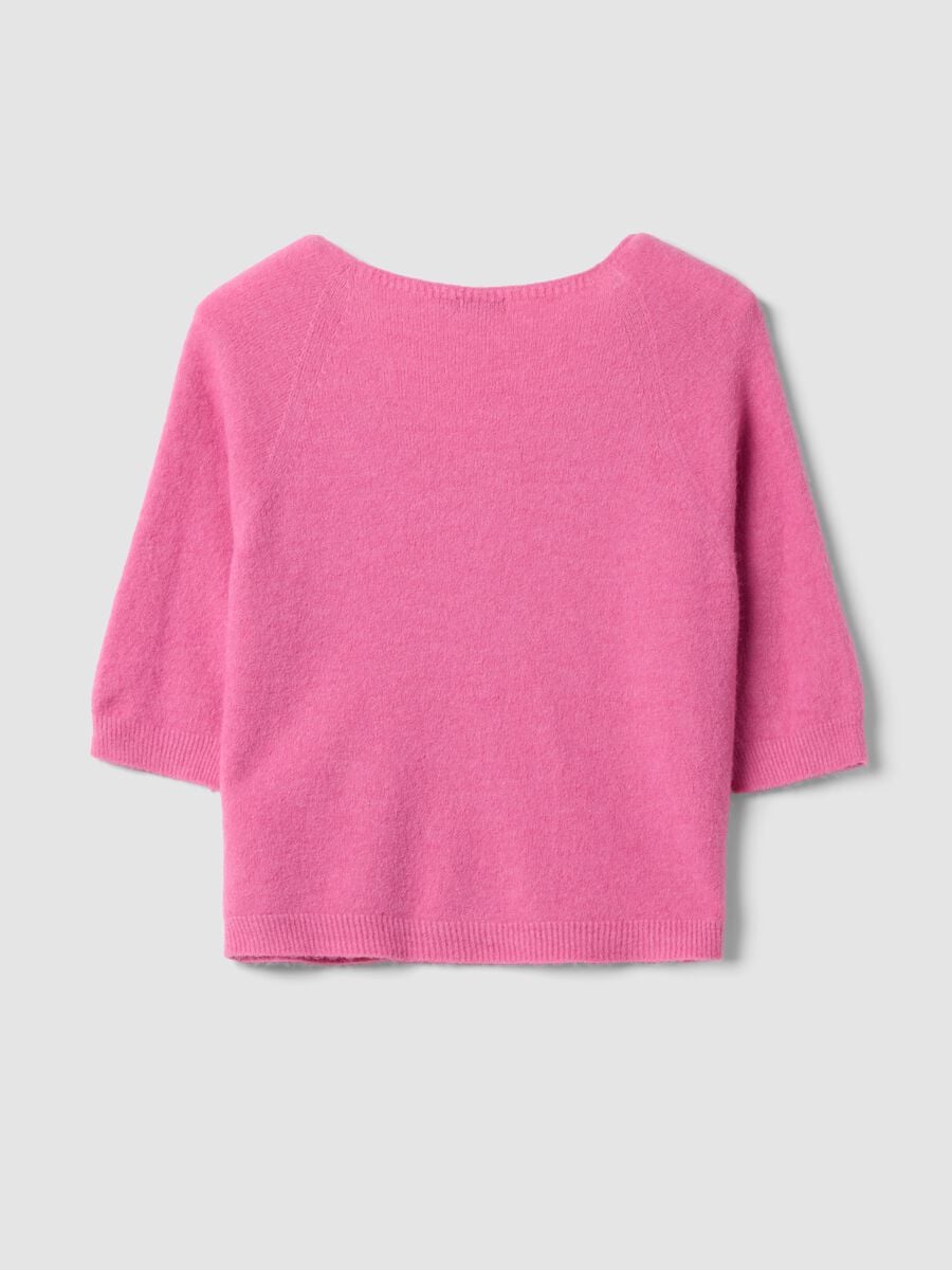 Maglia rosa scollo a V regular fit_2