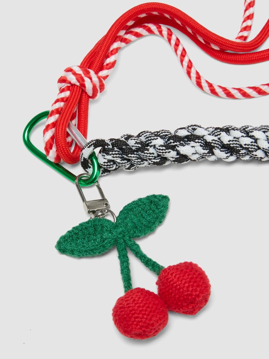 Multicolour Keyring with Cherry Charm_1