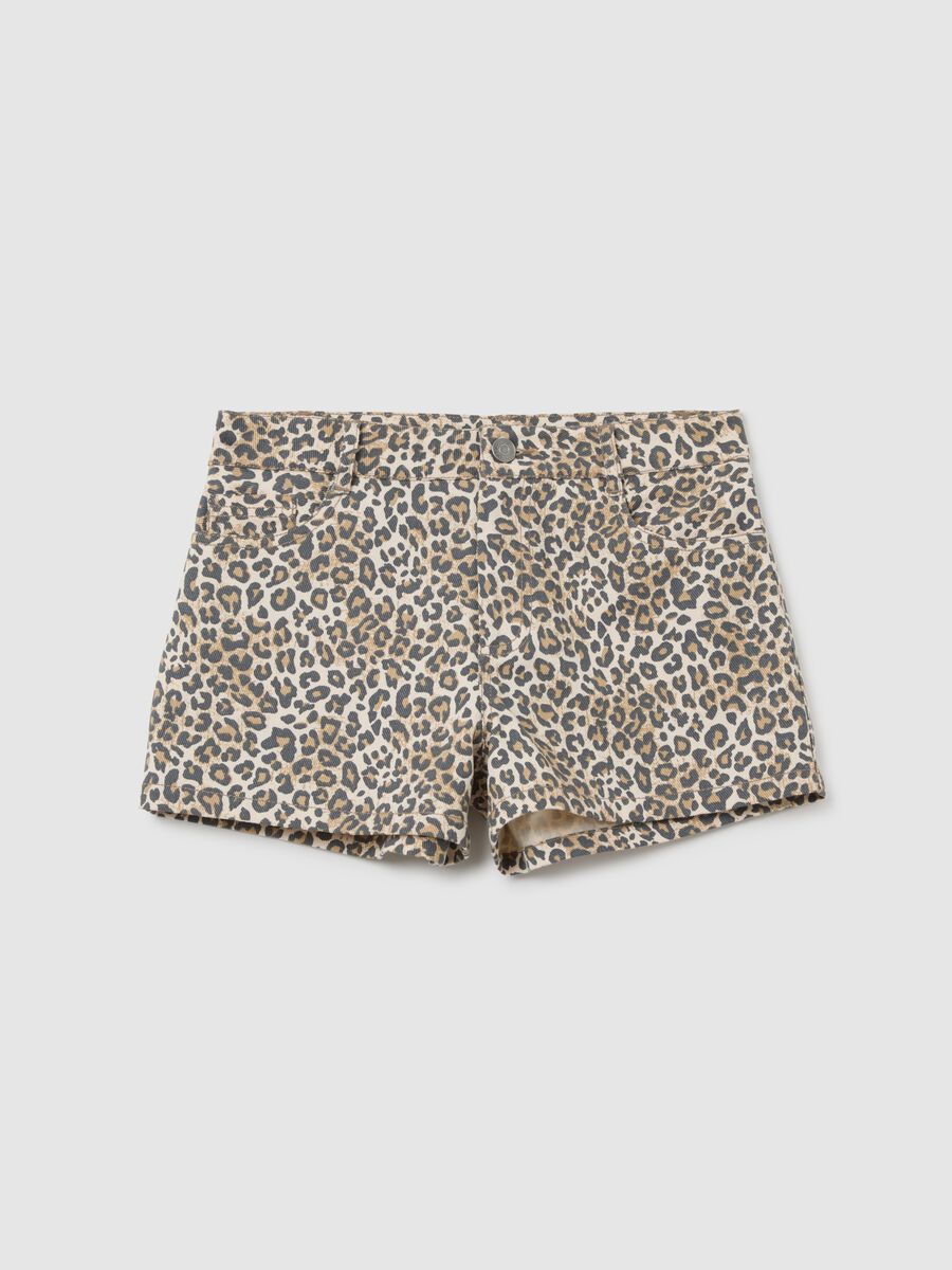 Shorts da ragazze in puro cotone multicolor regular fit_0