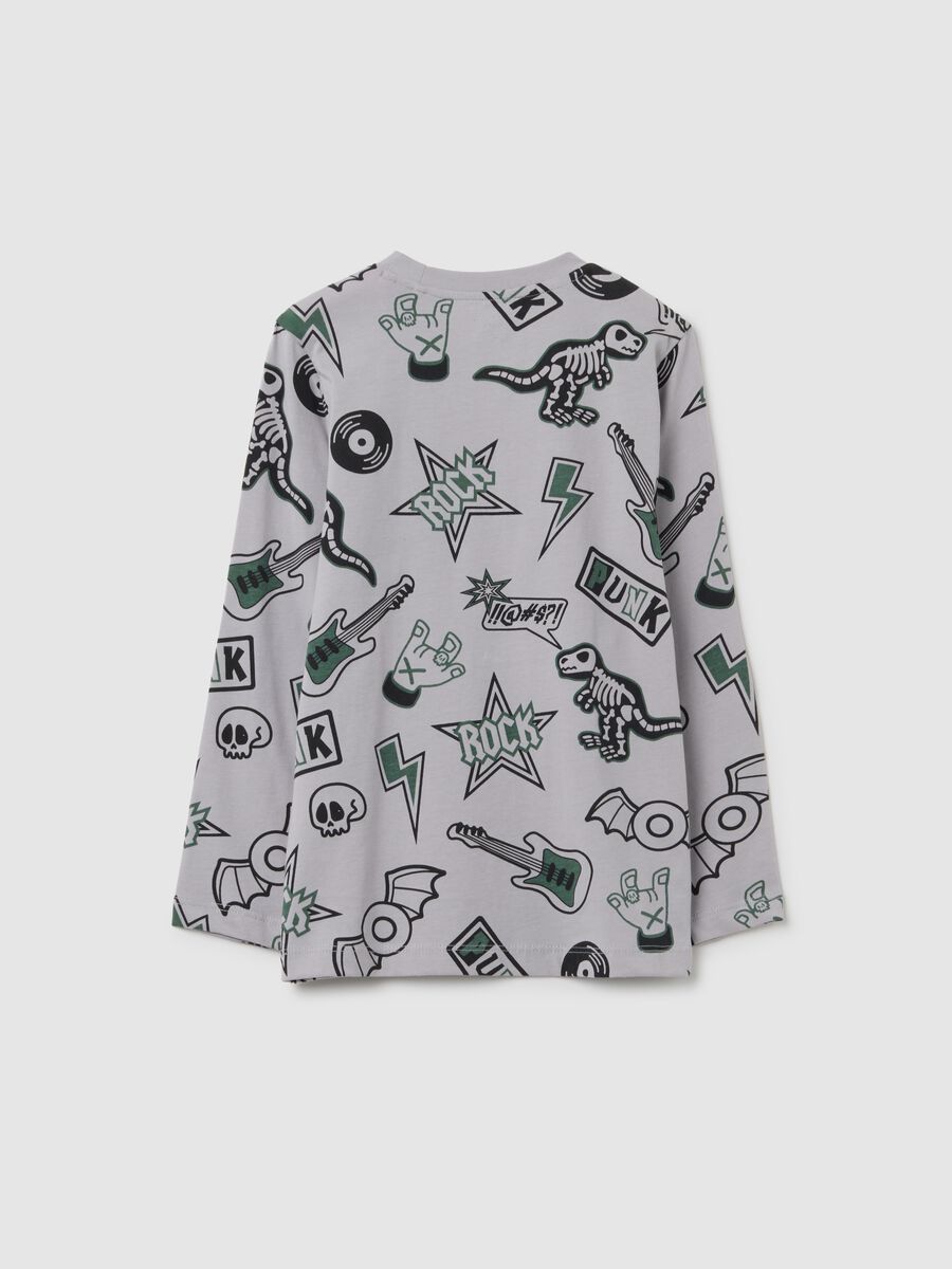 Maglia da bambino in puro cotone grigia regular fit_1