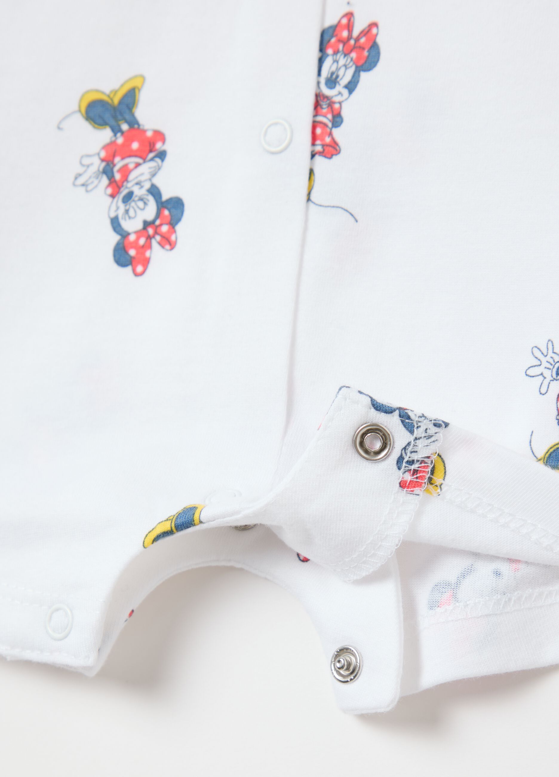 Two-pack short onesies with Minnie Mouse print