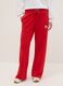 Red wide-leg cotton blend trousers regular fit with Everlast logo_1