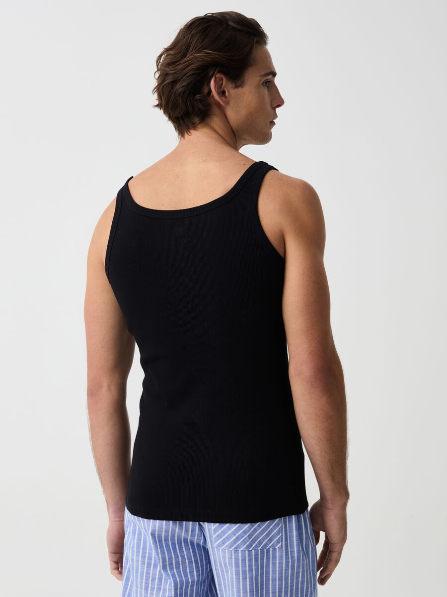 Fine ribbed organic cotton vest with racerback_2