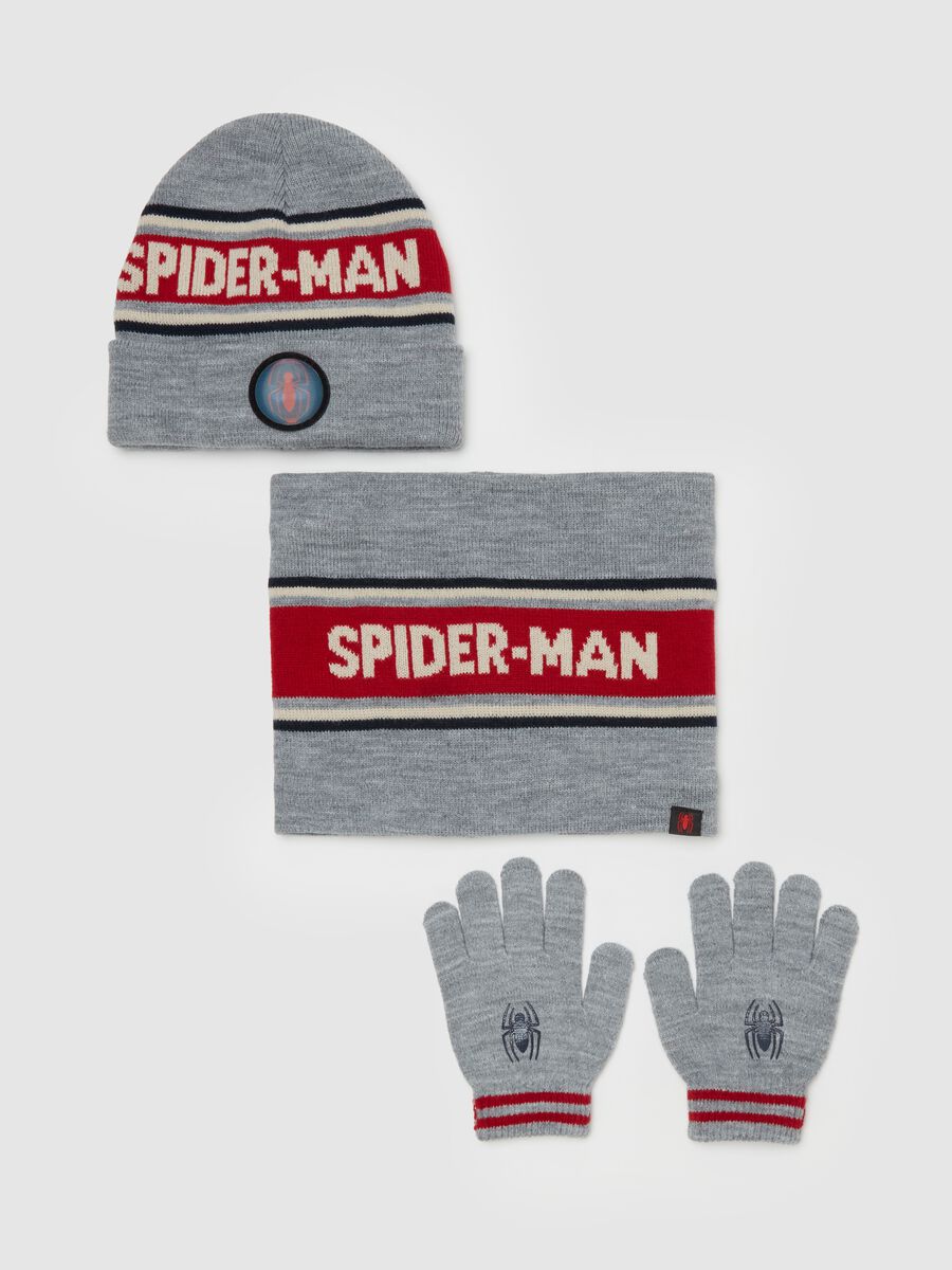 Spider-Man hat, neck warmer and gloves set_0