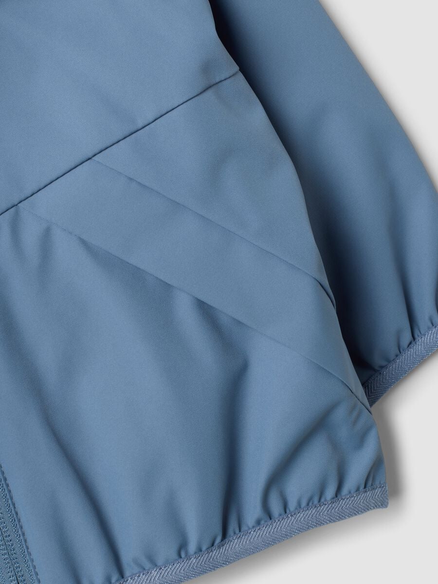 Blue hooded zip-up jacket, regular fit for boys_2