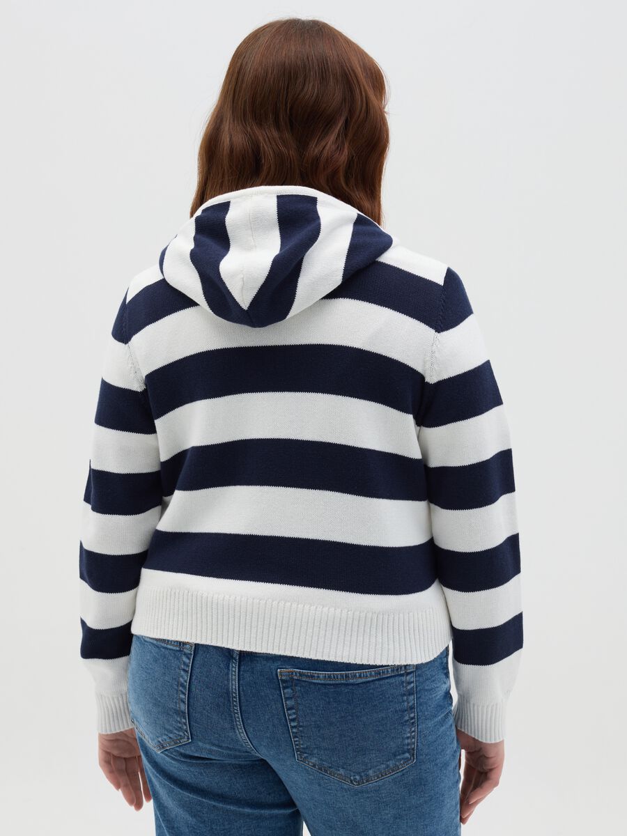 Curvy full-zip cardigan with stripes_2