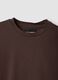 Brown pure cotton short-sleeve T-shirt_1
