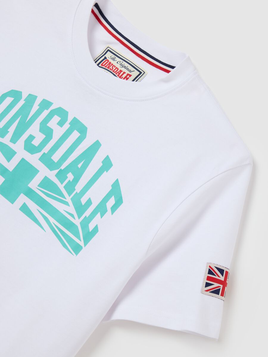 Lonsdale White Cotton Short Sleeve T-shirt_5