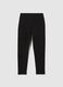 Girls' black stretch cotton slim fit leggings_1