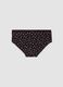 Black stretch organic cotton girls&rsquo; briefs with star print_1