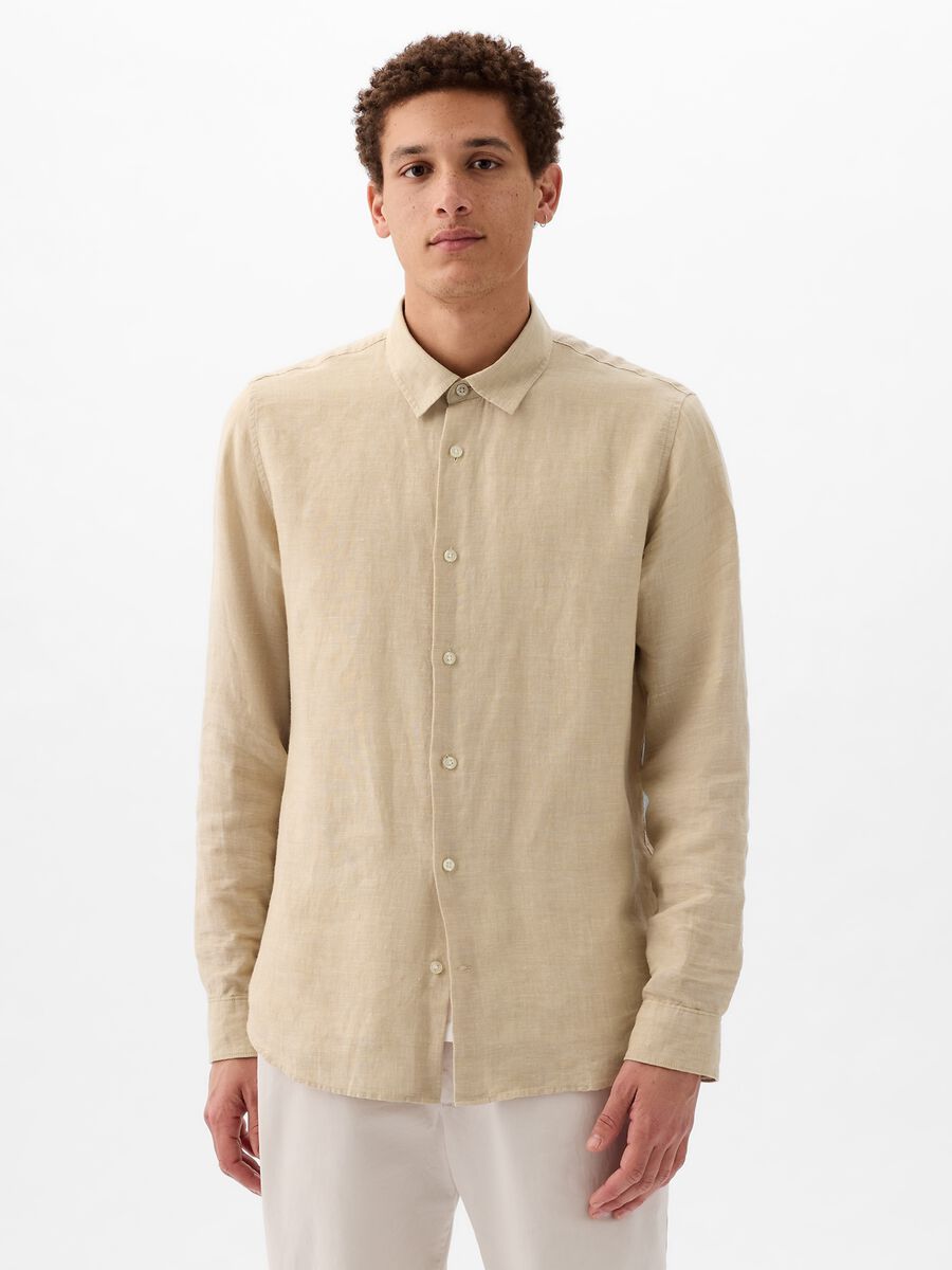 Regular-fit shirt in linen_0