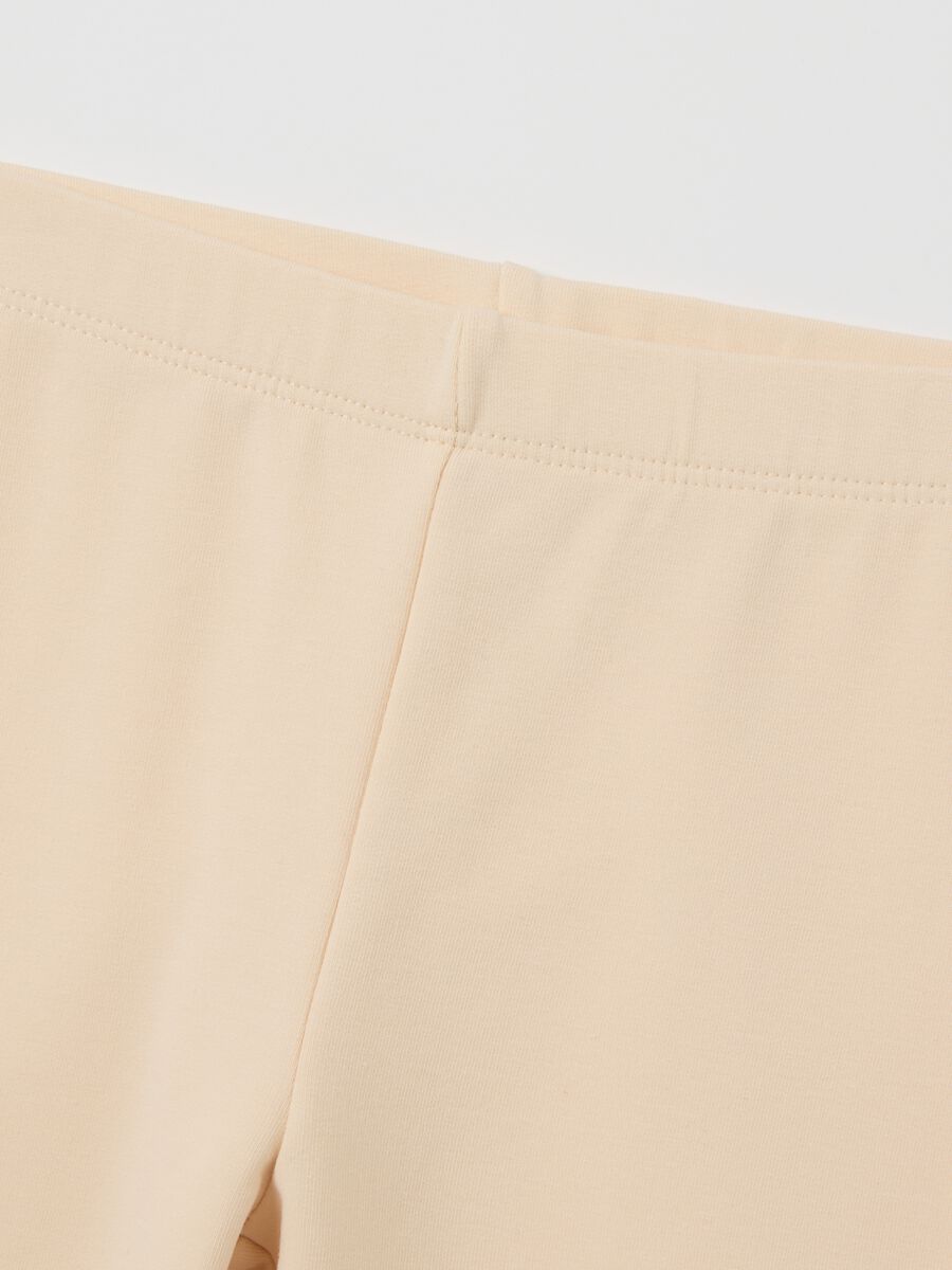Completo da bambina in misto cotone nero e beige_3