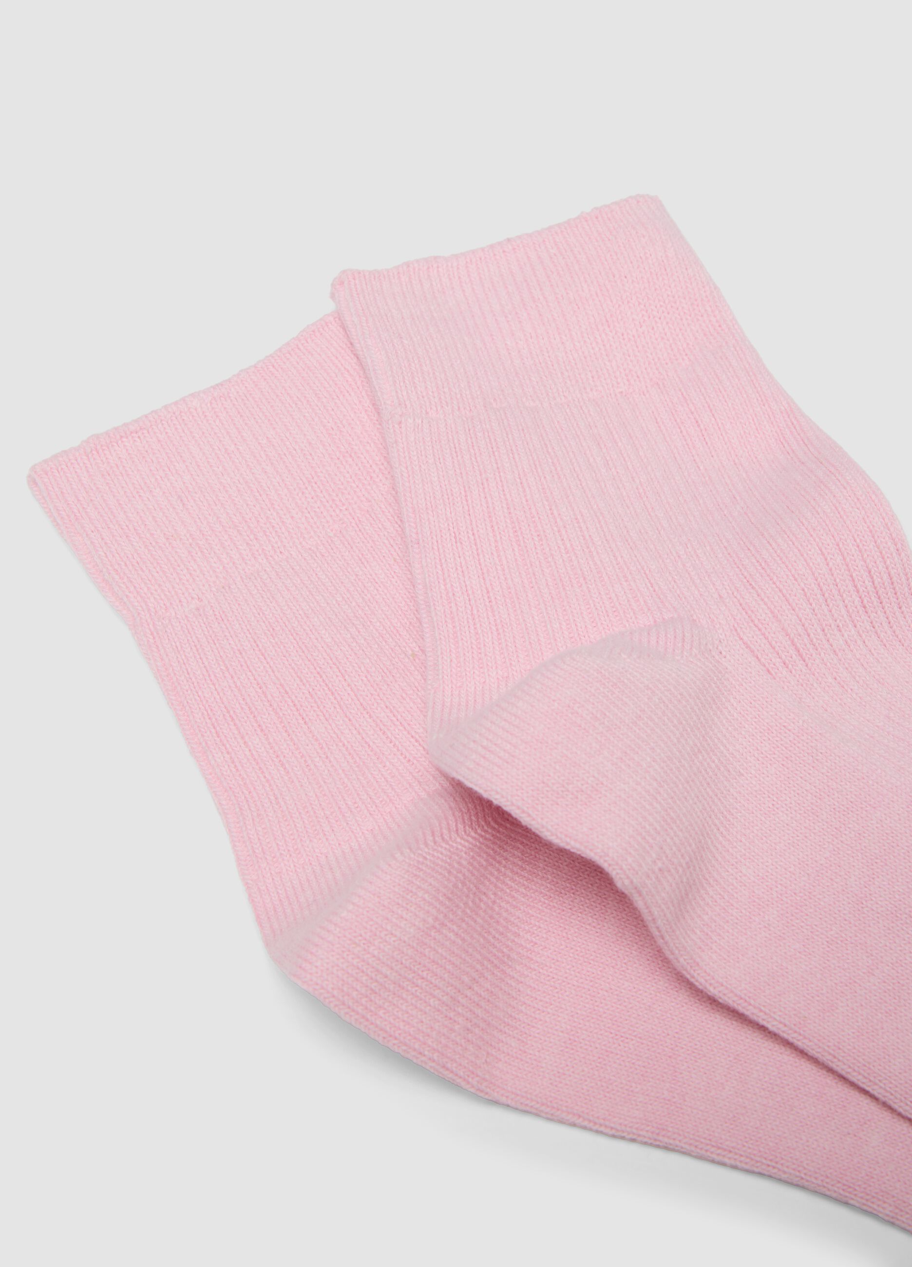 Calzini rosa alla caviglia in cotone elasticizzato