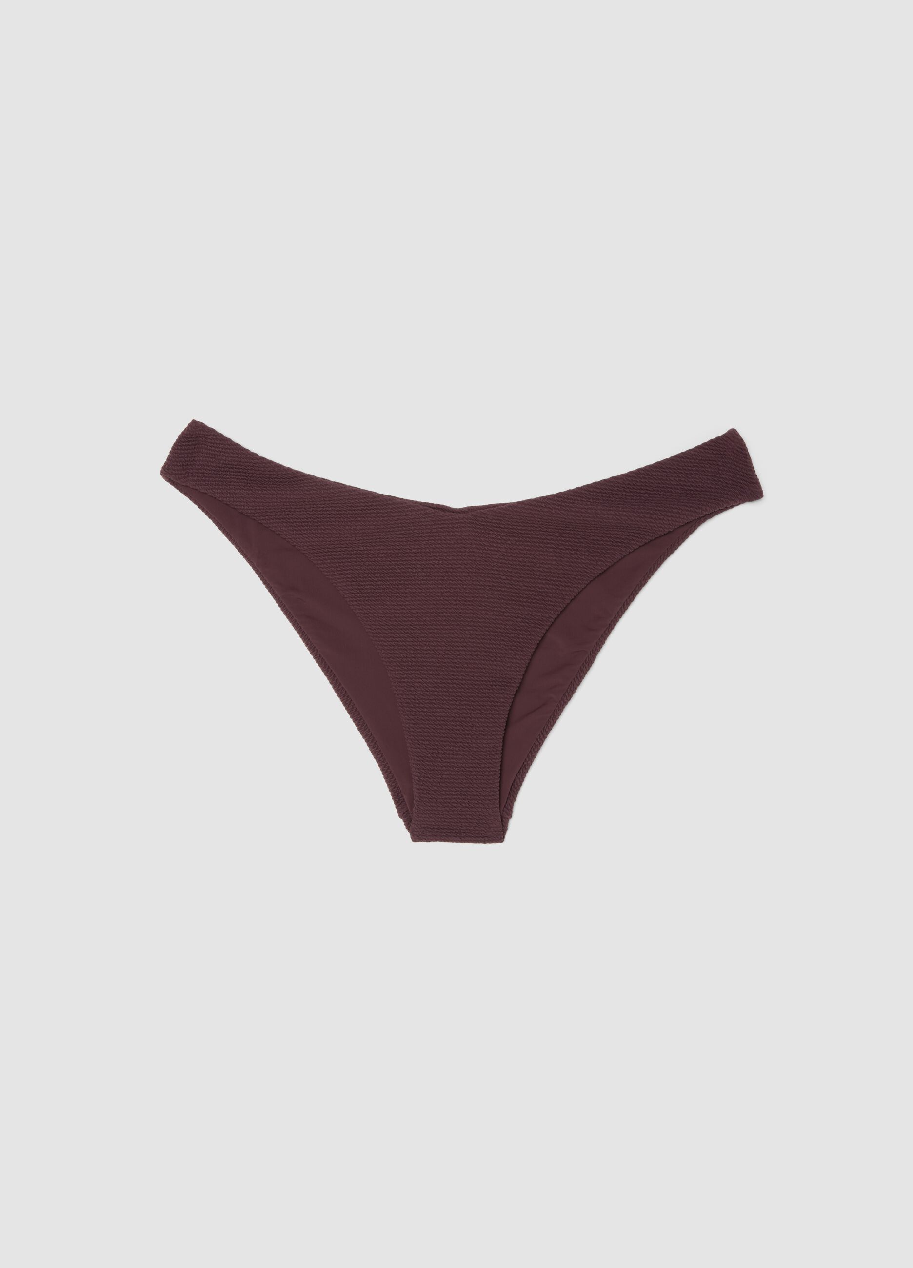 Purple bikini bottoms in stretch fabric