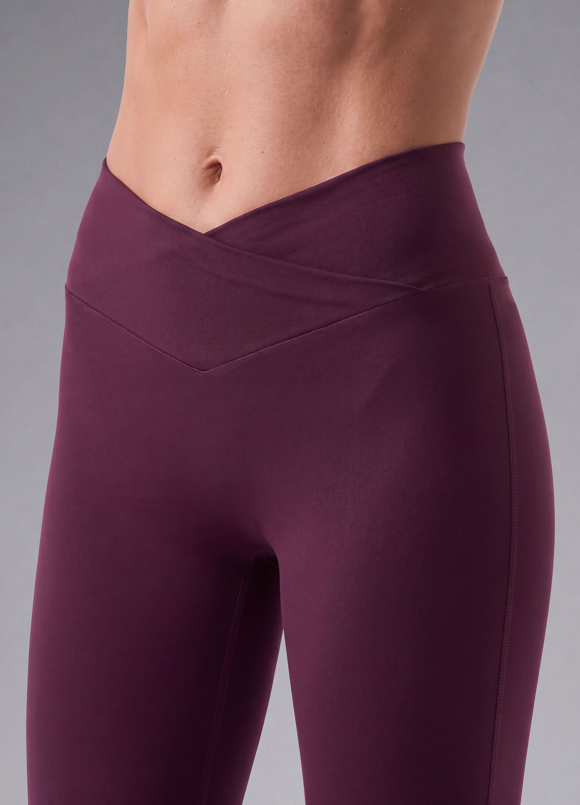 Purple flared leggings in stretch fabric ALTAVIA STUDIO