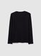 Boys' black long sleeve t-shirt in pure cotton regular fit_1
