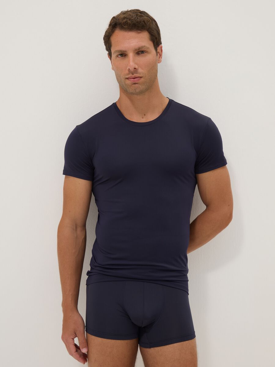 Two-pack of blue stretch T-shirts_0