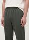 Green relaxed-fit stretch joggers_3