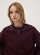 Red relaxed-fit cotton-blend crew-neck sweatshirt with rhinestones_1