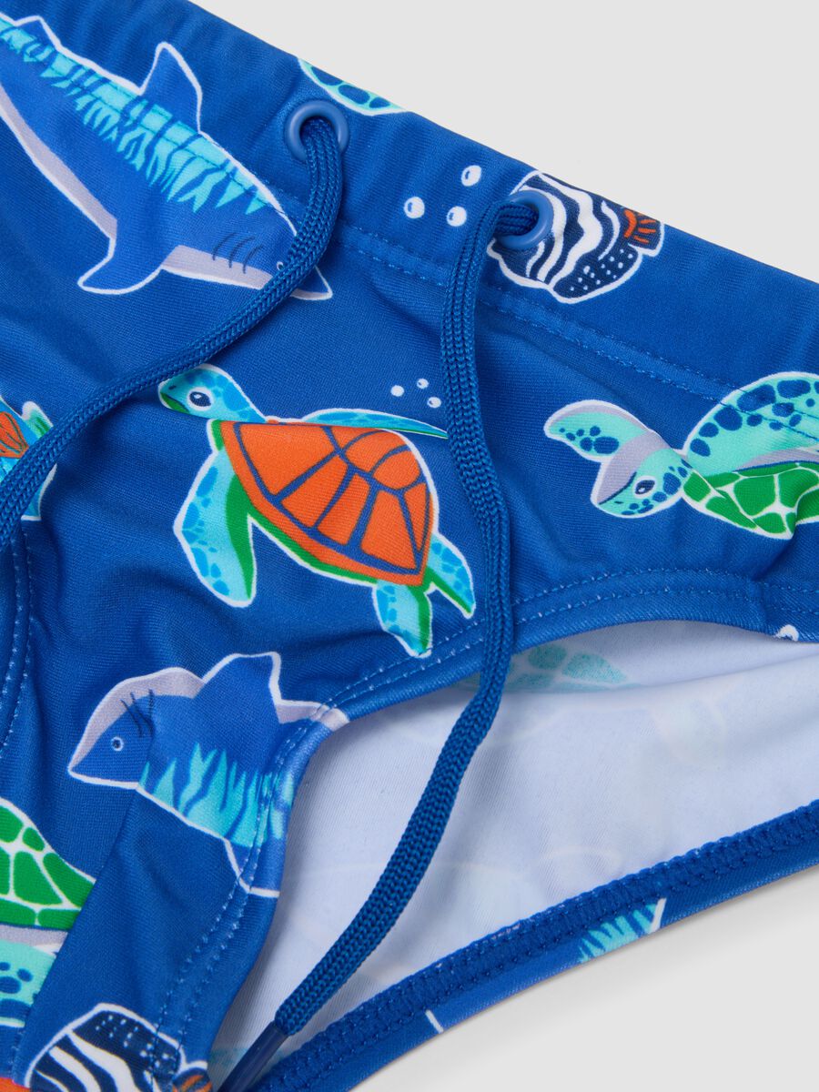 Blue stretch swim briefs_2