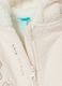 Beige baby romper with hood and zip_3