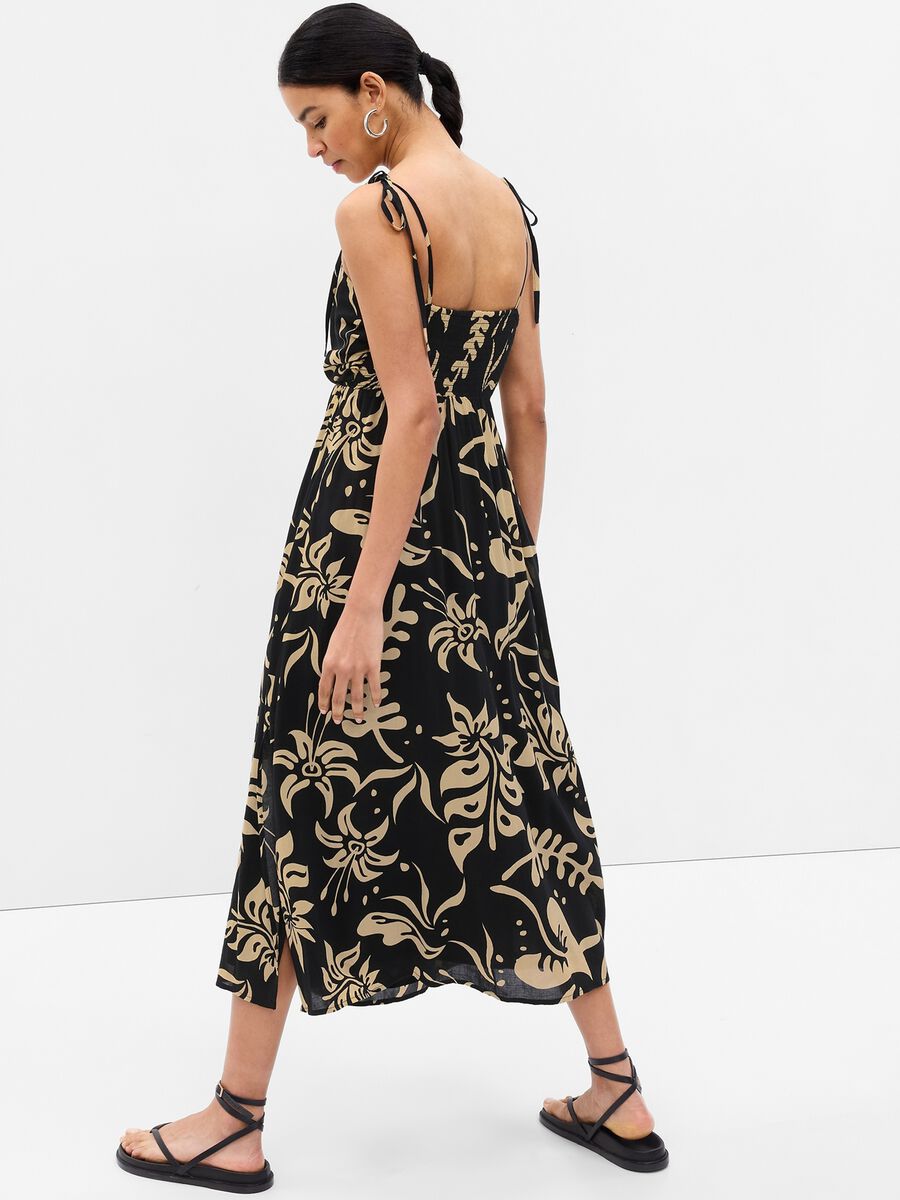 Empire-style midi dress with floral print_1